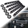 SINLIRU Black JK Door Handle Inserts with Skull Pattern Button