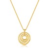 LILIE&WHITE Women's Gold Necklace - Gold Design with Multiple Rings,