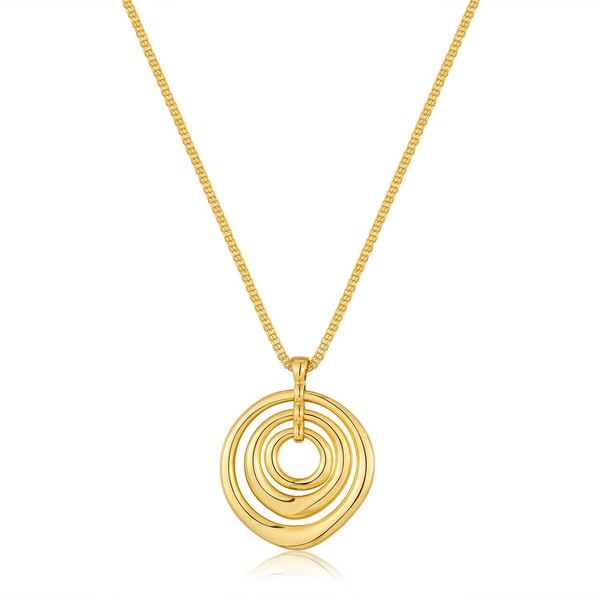 LILIE&WHITE Women's Gold Necklace - Gold Design with Multiple Rings,