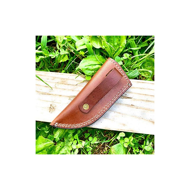 5" long handmade leather sheath for Fixed blade knife