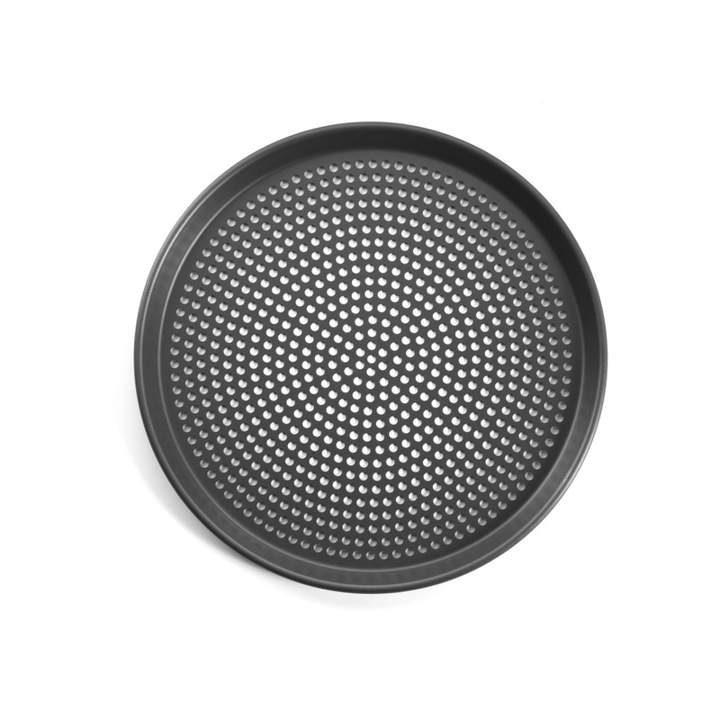 Chabrias Ltd Hard Anodised 14" Perforated Round Pizza Tray with