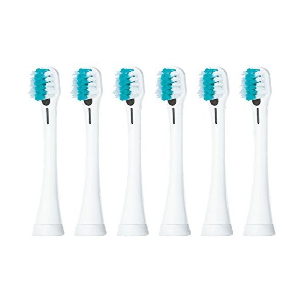 Panasonic EW0913-W Sonic Vibration Toothbrush, Replacement Brush, Dense Extra Fine Bristle Brush for Ions, White, 2 Pieces x 3 Sets (Total 6 Pieces)