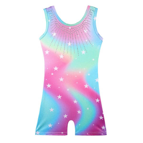 BAOHULU Leotard for Girls Gymnastics Toddler Tank Biketards Shorts Shiny