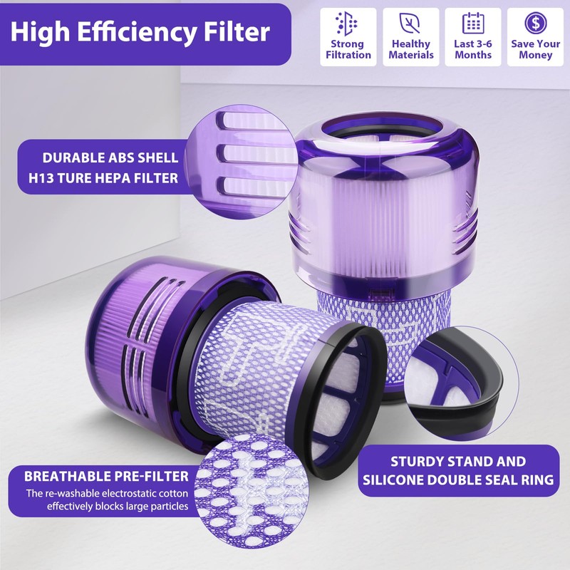 Lemige 4 Pack V11 Vacuum Filters Replacement for Dyson V11