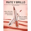 Lápiz de Labios y Pintalabios Líquido 2 en 1 con