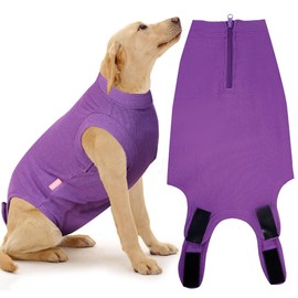 Wabdhaly Dog Surgery Recovery Suit,X-Large Suit for Female Spay Male Neuter Dogs Surgical Recovery,Blank Purple Body Suit XL