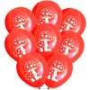 Mushroom Latex Party Balloons (16 pcs) by Nerdy Words (Red)