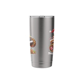 Funny Monster Truck Gingerbread Man Christmas Cookie Gumdrop Stainless Steel Insulated Tumbler