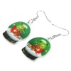 BAMAY Acrylic Christmas Snow Globes Earrings Crystal Ball Dangle Novelty