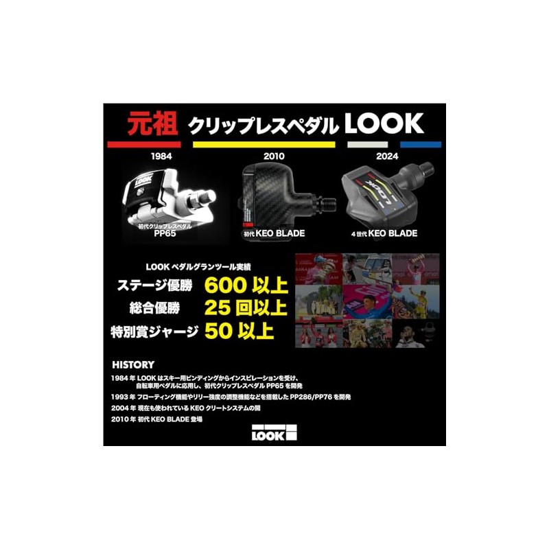 LOOK Cleat KEO GRIP GREY Pedal, Movable Range, 4.5°