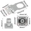 Kyuionty 4 Pcs Keyed Hasp Locks 2.5 Inch Twist Knob