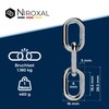 150-cm = 1,5-Meter 5-mm Thick Stainless Steel Chain V4A Short-Linked