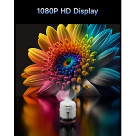 [Electric Focus] Projector, 2024 Upgraded Portable Projector with WiFi and Bluetooth, Native 1080P Mini Projector 4K Support, Compatible with Android/iOS/Windows/TV Stick/HDMI/USB