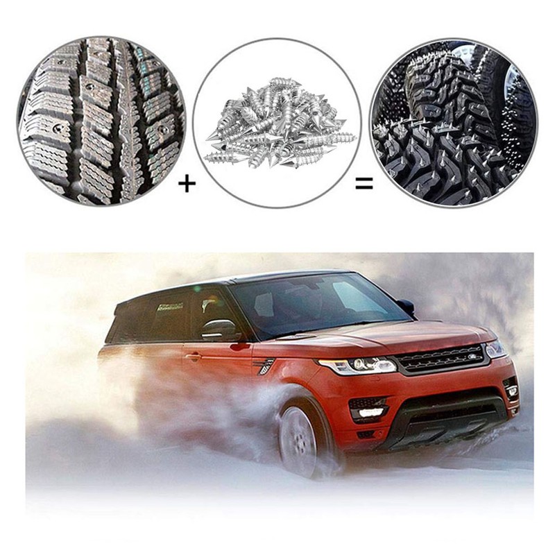 50Pcs Tyre Rivets Anti Slip Ice Snow Spikes Car Motorcycle