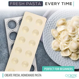 O’Creme Ravioli Maker for 12 Circles Each 1-7/8 Inch (Including Edges), with Non-Stick-Coated Metal Cutting Tray
