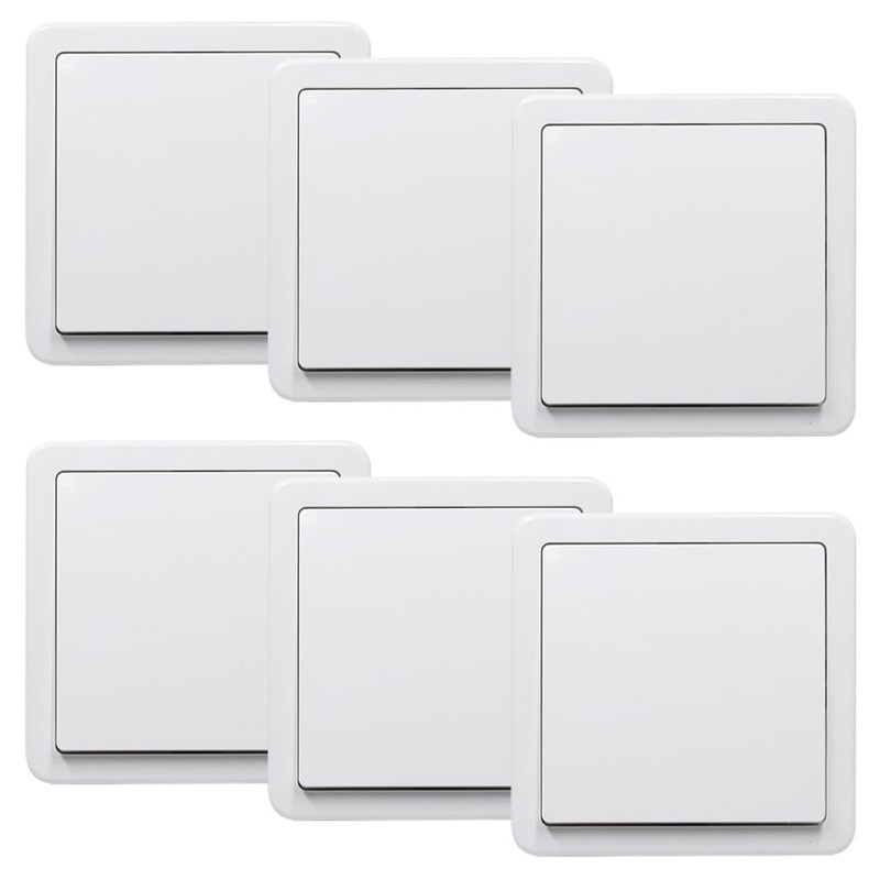 GOIYZTTR Flush-Mounted On/Off Switch Toggle Switch Light Switch All-in-One White