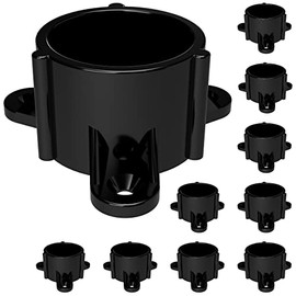 FORMUFIT F114ECT-BK-10 PVC Table Cap, Furniture Grade, 1-1/4" Size, Black (Pack of 10)