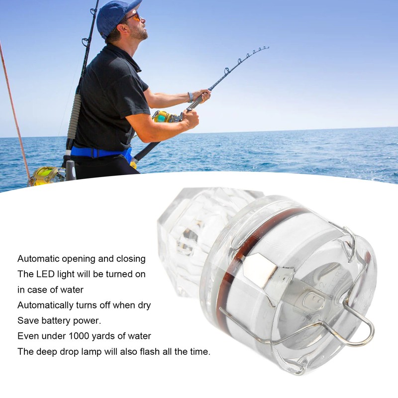 5Pcs Fishing Lure Light Diamond Shape LED Corrosion Resistance Auto