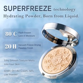 UCANBE Freeze-Dried Matte Setting Powder - Long-Lasting Oil Control Foundation Makeup Powder, Embossed 3D Floral Pattern Design, Breathable Lightweight Smooth Finish (Natural)