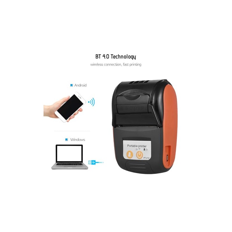 Sunydog 10 Rolls of Paper Pt-210 58mm Portable Thermal Printer