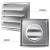 Funmit 4'' Metal Dryer Vent Cover with Metal Mesh Screen,
