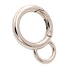 BIKICOCO Spring Gate Ring with Loop O-Ring Clasp Push Gate