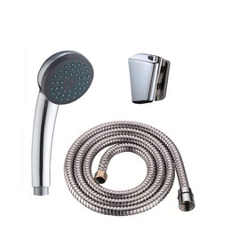 Bath tap Shower Attachment Kit Rose Head, Flexible Stainless Steel Hose and Wall Bracket (SH060)