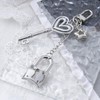 Lock Keychain with Key Star Bag Charms for Handbags Tote