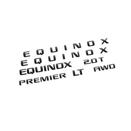 Kit Equinox Door & Liftgate Emblem 3D Badge Premier AWD 2.0t Lt Lettter Nameplate Replacement for 2018-2024 Equinox (Matte Black)