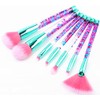 Sparkles Glitter Makeup Brushes Set, Cute Fan Foundation Glitter Unicorn