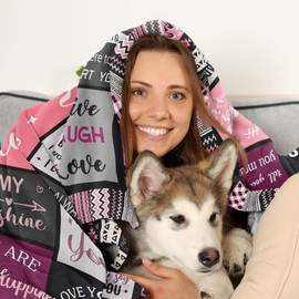 Daughter Gifts, Gifts for Daughter From Mum Dad, Birthday Gifts for Daughter, Idea Daughter Birthday Gifts, Gifts for Daughters Adult Christmas Valentine's Day, Daughters Presents Blanket 150x130CM