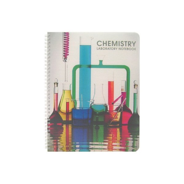 BookFactory Chemistry Lab Notebook (Scientific Ruled Format) - 100 Pages [Wire-O Bound] (LAB-100-WTR-CHEM)