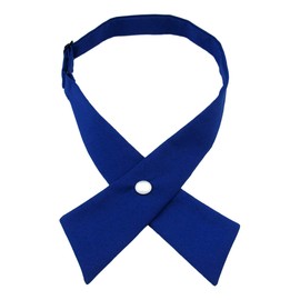 SYAYA Cross Bow Tie for Women or Men, Boy Crossover Bowtie for Girls Uniform & Lolita or Cosplay T-shirt Accessory W-B-T2, Royal Blue, One size
