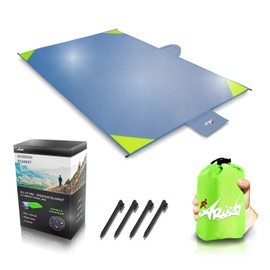 ARiety picnic blanket, waterproof ultralight XXL outdoor blanket, ideal as beach blanket, rain poncho or seat pad for beach, camping, hiking, backpacker, yoga, festival