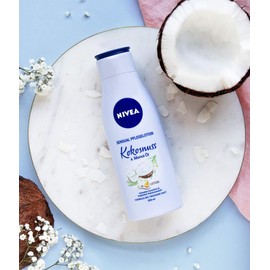 NIVEA Body Sensual Care Lotion with Coconut and Monoi Oil, Pack of 1, 200 ml, Fast-Absorbing Body Lotion with Coconut Scent, Body Cream for 24 Hours’ Moisture