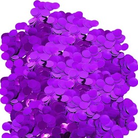 XIKSXITN Purple Metallic Foil Confetti - 60g (2.11OZ) Shimmer Round Table Confetti for Weddings, Galas, Birthday Parties – Biodegradable Glitter Circles for Crafts, Photo Props, Luxury Event Decor