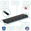 Glassboard Studio 6 Inch Magnet Ruler - Non-Slip Pad, Strong
