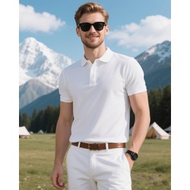 TAFLE 3 Pack Men's Polo Shirts Quick-Dry Short Sleeve Athletic Polo Shirts Moisture Wicking Business Casual Golf Shirts