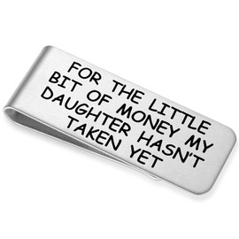 Aesnefe Dad Money Clip for Carrying Cash, Bills, Dollars, Cards and Drivers License, Wallet Credit Card Holder for Father of Bride