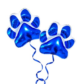 GLASNES Blue Dog Paw Print Balloons Dog Party Balloons Decorations 2Pcs Dog Paw Shaped Foil Balloons for Pets Party Kids Birthday Baby Shower Decorations