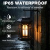 Amzxart 2 Pack Solar Lantern Outdoor Lights, Upgraded Flame Solar