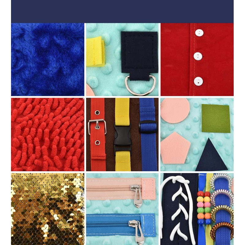 Fidget Blanket for Dementia, Sensory Activity Blanket for Seniors, 50