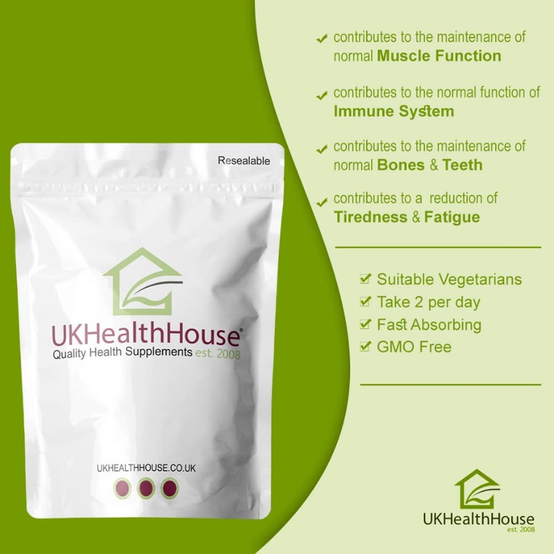 UKHealthHouse Zinc, Calcium, Magnesium & Vitamin D Osteo Complex Supplement