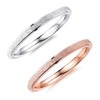 OAKKY Women Stainless Steel 2MM Scrub Wedding Band Ring Rose
