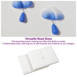 Polymer Clay Bead Roller, Round Bead Crafting Tool, Jewelry Maker for Clay Earrings, Creates Three Sizes of Perfect Beads(Teardrop Shape Bead)