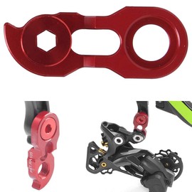 Derailleur Hanger Extender, RA105 Risk Bicycle Rear Derailleur Hanger Extension Bike Frame Tail Hook Extender for 34T-52T(Red)