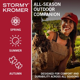 Stormy Kromer The Field Cap, Men's Baseball Cap with Pulldown Earband, Cotton Canvas Outdoor Hat for Sun and Wind Protection, Khaki, 7 1/3