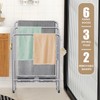 40" H Free Standing Towel Rack with 2 Storage Baskets