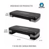ShopMall Step Banco Aerobics Ejercicio Fitness Crossfit Ajustable Color Gris