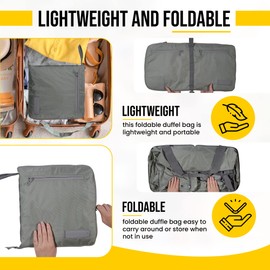 LEGEND Foldable Duffle Bag for Travel - Waterproof Travel Duffel Bags for Women & Men, Large Capacity Travel Bags with Shoe Compartment, Lightweight Folding Travel Bag for Overnight - 80L Army Green